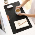 Miniatyrbillede 2 af 5: Bordmåtte 80x30cm Sort Felt - Stor Mousepad sort