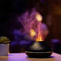 Miniatyrbild 9 av 10: Aroma Diffuser Luftfuktare med Flammande Sken svart