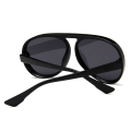 Miniatyrbilde 3 av 3: Black Aviator Pilot Solbriller Dark Glass + Senile String svart