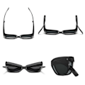 Miniatyrbillede 4 af 4: Foldbare Suncovers Solbriller Over Glasses Sort/Pink sort