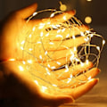 Miniatyrbillede 2 af 8: 2-Pack 1m Mini LED Light Loop Battery-Powered Hot White