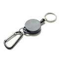 Miniatyrbillede 2 af 4: 2 -pakke - Key Ring Udvidelig / nøgleholder med streng sort sort