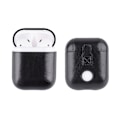 Miniatyrbild 8 av 8: Svart Apple AirPods 1/2 Väska Fodral Skyddsfodral i Skinn Läder svart