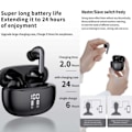 Miniatyrbilde 4 av 8: TWS Bluetooth-hodetelefoner ANC ENC BT 5.3 Sort svart
