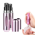 Miniatyrbild 1 av 11: 2-Pack Mini Refill Parfymflaska - Påfyllningsbar Resebehållare 5ml Rosa rosa