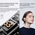 Miniatyrbilde 7 av 8: TWS Bluetooth-hodetelefoner ANC ENC BT 5.3 Sort svart