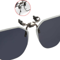 Miniatyrbilde 4 av 6: Flip-Up Clip-On Solbriller Metallspeil Lens Blå blå