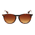 Miniatyrbillede 2 af 3: Retro solbriller leopard brunt glas brun