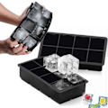 Miniatyrbild 1 av 5: 2-Pack Silikon Isform - 8 Stora Isbitar svart