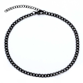 Miniatyrbillede 1 af 3: Justerbar Pansan Link Chain Armbånd Black Chain 3mm sort