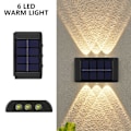 Miniatyrbillede 4 af 6: 4-Pak Solar Lampe til Facadevæg Udendørs - Facadebelysning Solcelle Sort sort