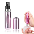 Miniatyrbilde 1 av 11: Mini påfyll parfymeflaske - påfylte reisebeholdere 5 ml rosa rosa