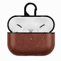 Miniatyrbild 2 av 2: Mörkbrun Apple AirPods Pro Väska Fodral Skyddsfodral Skinn Läder brun