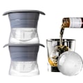 Miniatyrbillede 1 af 7: 2-pack Ice Shape Large Ice Balls Round Ice Cubes Ice Cubes Formulerer gennemsigtig