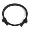 Sort håndlavet stof armbånd reb mænds etiket minimal sort