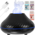 Pikkukuva 1 / 11: Flaming Aroma diffuusori | 3 eteeristä öljyä | RGB ilmankostutin musta