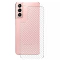 Miniatyrbillede 2 af 2: 3-pakke Galaxy S21 Carbon Fiber Vinyl Skin Decal Beskyttelsesfilm gennemsigtig