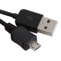 Miniatyrbillede 2 af 2: Android opladningskabel USB / Micro USB spiralkabel (sort) sort