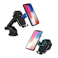 Miniatyrbilde 1 av 6: Trådløs mobillader med mobilholder for bil Qi Car Charger svart
