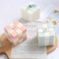 Miniatyrbild 3 av 5: Silikon Ljusform Stearinljus DIY 6st Kuber Rubiks vit