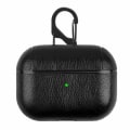Miniatyrbild 4 av 4: AirPods 3 Väska Fodral Skyddsfodral Skinn Läder Svart svart