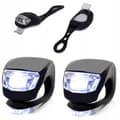 2st LED Cykellampor med Batteri Svart