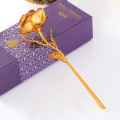 Miniatyrbillede 8 af 9: 24 karat guldbelagt rose guld rose 24k i gavepakke guld