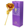 Miniatyrbillede 9 af 9: 24 karat guldbelagt rose guld rose 24k i gavepakke guld
