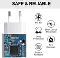 Miniatyrbilde 3 av 7: 25W USB C Hurtiglader med 1m Type C-kabel – Kompatibel med Samsung Galaxy, iPhone og iPad (USB-C) Hvit
