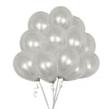 10-Pack Silver Metallic Ballonger 12" 30cm silver