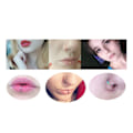 Miniatyrbilde 2 av 2: 2-pack rosegull falsk piercing leppe nese septum leppring uten hull gull