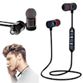 Miniatyrbild 1 av 4: Trådlösa Bluetooth Sporthörlurar med Magnetfäste Svart svart