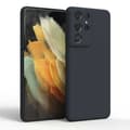 Tynd sort galakse S21 Ultra Shell Mobile Shell Med Lens Cover sort