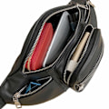 Miniatyrbild 2 av 11: Svart Midjeväska Magväska Bum Bag Cross Body Väska Skinn Läder svart