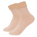 Miniatyrbillede 1 af 3: Forede strømper - hot fleece beige beige