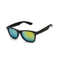 Retro Wayfarer solbriller sort spejlglas guld sort