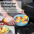 Miniatyrbild 2 av 9: Återanvändningsbar Silikonform för Air Fryer Luftfritös Silikonskål grå
