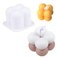 Miniatyrbillede 2 af 8: DIY Stearin Light Mini Kub - Lysform 4cm hvid