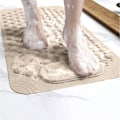 Pikkukuva 8 / 11: Liukumaton suihkumatto, jossa jalkakuorinta ja imukupit beige