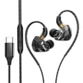 Trådbundna USB-C Hörlurar HiFi Bass med DAC Svart svart