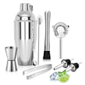 Miniatyrbillede 5 af 5: Cocktailset 9-dele Barset 550 ml Shaker rustfrit stål sølv