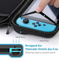 Pikkukuva 6 / 9: Kova säilytyskotelo Nintendo Switch/Switch OLED-yhteensopiva musta musta