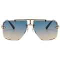 Miniatyrbilde 2 av 2: Moderne eksklusive Pilot Aviator-solbriller Gullfarget glass gull