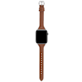 Miniatyrbillede 1 af 2: Læderarmbånd Apple Watch 38/40/41 1/2/3/4/5/6/7/Se Smalt Brown brun