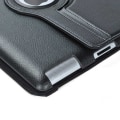 Miniatyrbillede 9 af 11: iPad Pro 11" (M4) 360° Smart Cover Case PU Læder Sort sort