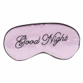 Miniatyrbillede 3 af 4: Blød pink søvn orm øje maske i silke fly rejse godnat pink one size