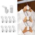Miniatyrbillede 1 af 10: Beklædningsbøjleforbindelseskrog - arrangør - hvid, 30 -pack hvid