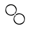 Miniatyrbilde 1 av 2: 2-pack svart falske piercing ører leppe nese septum leppe svart