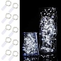 Miniatyrbillede 1 af 4: 10-pack 1m mini LED Light Loop Battery Drevet kold hvidt
