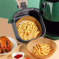 Miniatyrbild 3 av 9: Air Fryer Papper 100-pack - 16cm Engångspapper för Luftfritös Brun brun